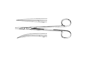 Adson Ganglion Scissors, 6 1/4" (16.0 Cm), Curved